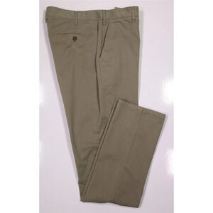 The Sporting Gent TSG $135 Solid Light Olive Green Flat Front Chino Pants 33x34